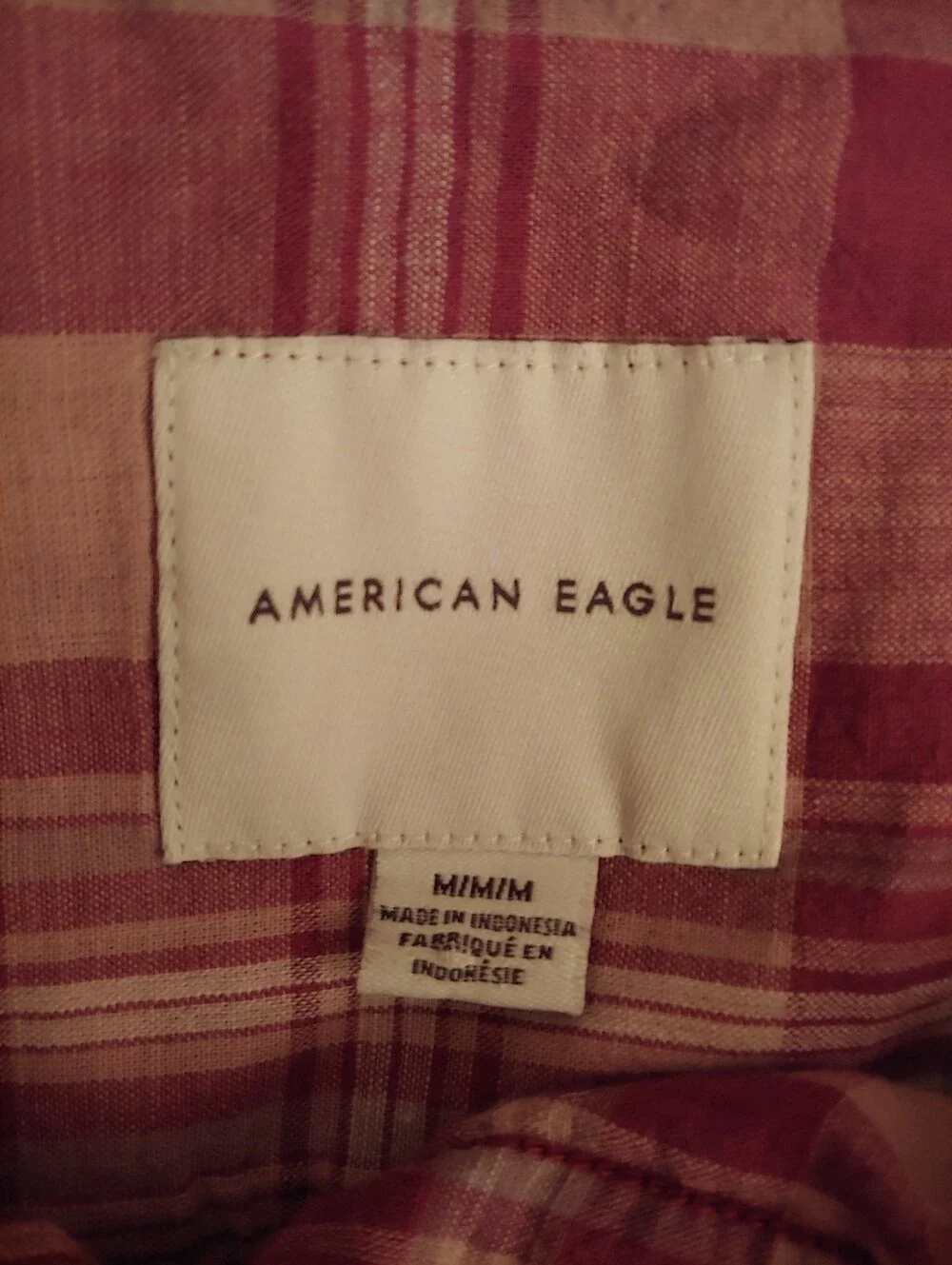 2 Boys American Eagle Plaid T-shirts Size M